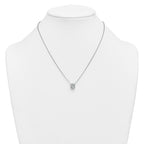 14k White Gold 2 carat Certified Lab Grown Diamond VS+ F+ Cushion Complete 18 inch Bezel Set Necklace
