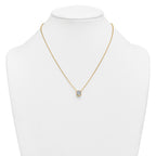 14k 2 carat Certified Lab Grown Diamond VS+ F+ Cushion Complete 18 inch Bezel Set Necklace