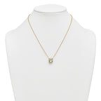 14k 4 carat Certified Lab Grown Diamond VS+ F+ Cushion Complete 18 inch Bezel Set Necklace