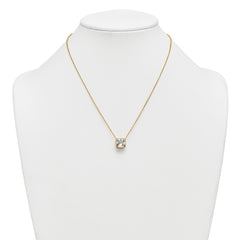 14k 4 carat Certified Lab Grown Diamond VS+ F+ Cushion Complete 18 inch Bezel Set Necklace