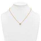 14k 1 1/2 carat Certified Lab Grown Diamond VS+ F+ Oval Complete 18 inch Bezel Set Necklace