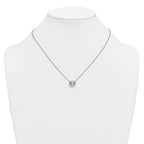 14k White Gold 2 carat Certified Lab Grown Diamond VS+ F+ Oval Complete 18 inch Bezel Set Necklace