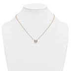 14k 2 carat Certified Lab Grown Diamond VS+ F+ Oval Complete 18 inch Bezel Set Necklace