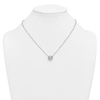 14k White Gold 2 1/2 carat Certified Lab Grown Diamond VS+ F+ Oval Complete 18 inch Bezel Set Necklace