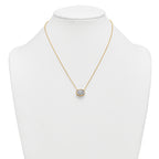 14k 4 carat Certified Lab Grown Diamond VS+ F+ Oval Complete 18 inch Bezel Set Necklace