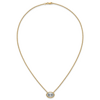 14k 4 carat Certified Lab Grown Diamond VS+ F+ Oval Complete 18 inch Bezel Set Necklace