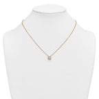 14k 1 1/2 carat Certified Lab Grown Diamond VS+ F+ Princess Complete 18 inch Bezel Set Necklace