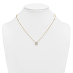 14k 2 carat Certified Lab Grown Diamond VS+ F+ Princess Complete 18 inch Bezel Set Necklace