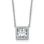14kw 2 1/2ct Cert Lab Grown Dia VS+ F+ Princess  Pendant