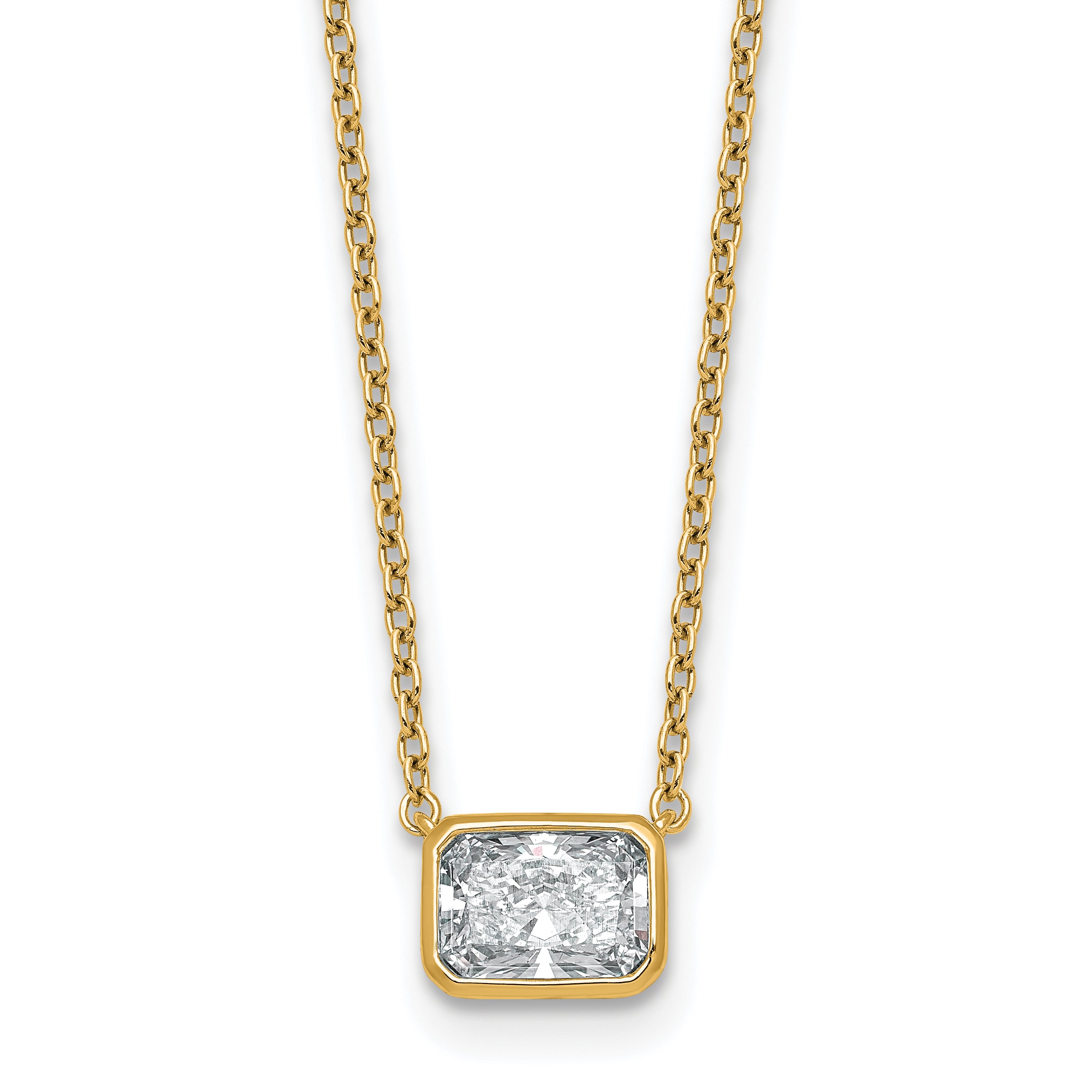 14k 1ct Radiant Bezel Mounting (No Stone Included)