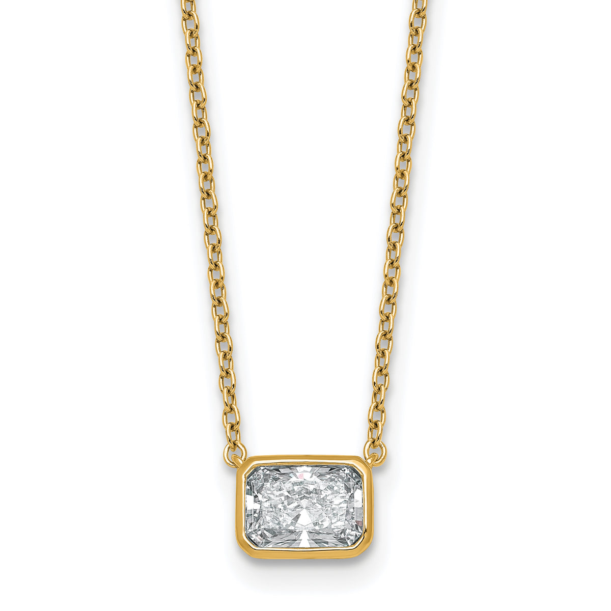 14k 1ct Radiant Bezel Mounting (No Stone Included)