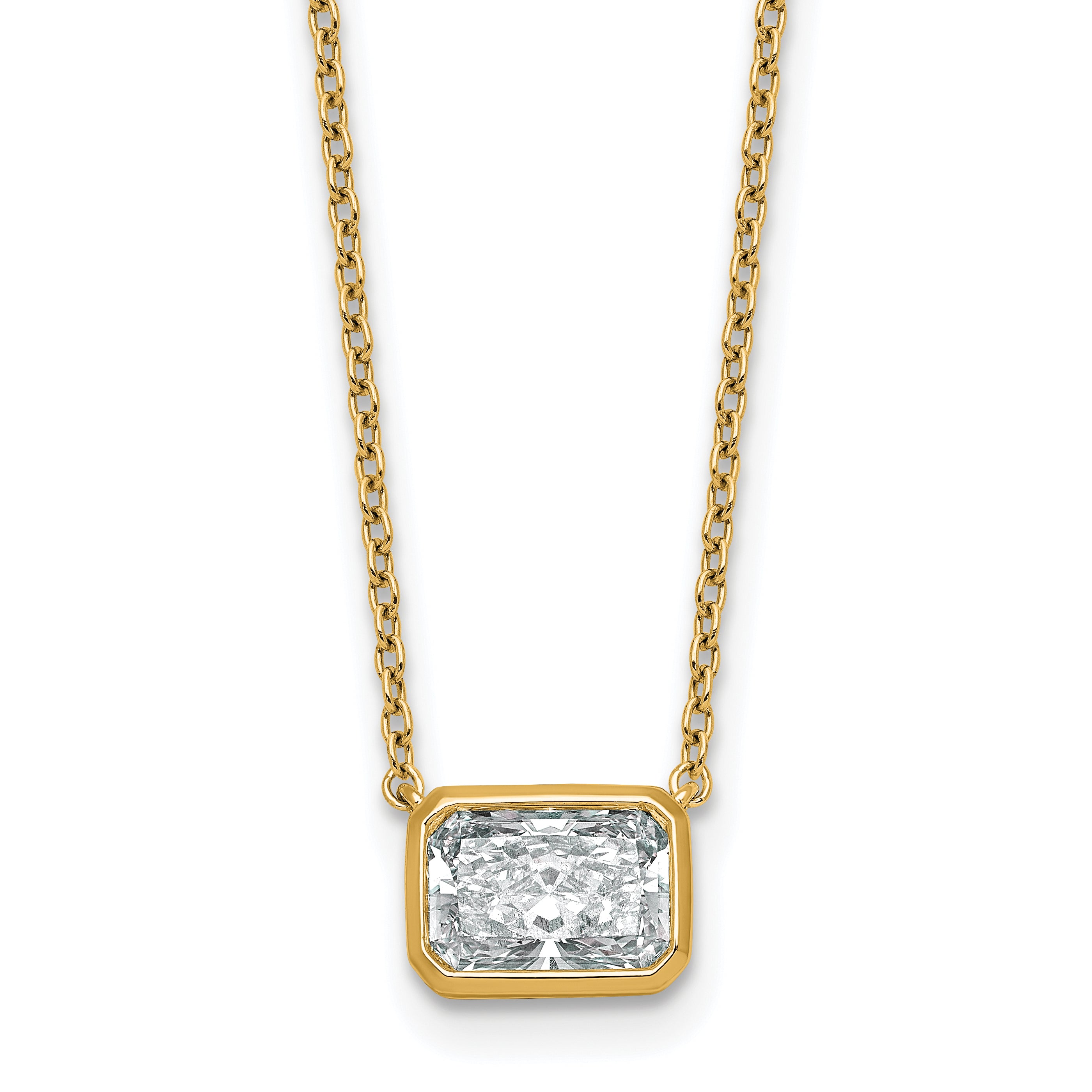 14k 1 1/2ct Radiant Bezel Mounting (No Stone Included)