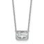 14kw 2 1/2ct Cert Lab Grown Dia VS+ F+ Radiant  Bezel Pendant