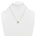 14k 3 carat Certified Lab Grown Diamond VS+ F+ Radiant Complete 18 inch Bezel Set Solitaire Necklace
