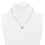 14k 4 carat Certified Lab Grown Diamond VS+ F+ Radiant Complete 18 inch Bezel Set Solitaire Necklace