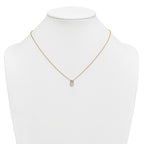 14k 1 carat Certified Lab Grown Diamond VS+ F+ Pear Complete 18 inch Bezel Set Solitaire Necklace