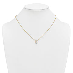 14k 1 carat Certified Lab Grown Diamond VS+ F+ Pear Complete 18 inch Bezel Set Solitaire Necklace