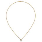 14k 1 carat Certified Lab Grown Diamond VS+ F+ Pear Complete 18 inch Bezel Set Solitaire Necklace