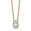 14k 1ct Cert Lab Grown Diamond VS+ F+ Pear  Bezel Pendant