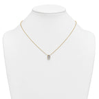14k 1 1/2 carat Certified Lab Grown Diamond VS+ F+ Pear Complete 18 inch Bezel Set Solitaire Necklace