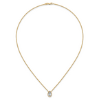 14k 1 1/2 carat Certified Lab Grown Diamond VS+ F+ Pear Complete 18 inch Bezel Set Solitaire Necklace