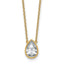 14k 1 1/2ct Pear Bezel Mounting (No Stone Included)