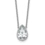 14kw 2 1/2ct Cert Lab Grown Diamond VS+ F+ Pear  Bezel Pendant