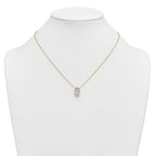 14k 2 1/2 carat Certified Lab Grown Diamond VS+ F+ Pear Complete 18 inch Bezel Set Solitaire Necklace