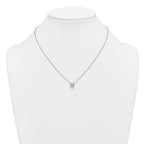 14k White Gold 1 carat Certified Lab Grown Diamond VS+ F+ Round Complete Bezel Set 18 inch Necklace