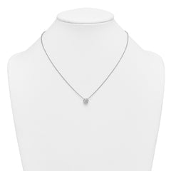 14k White Gold 1 carat Certified Lab Grown Diamond VS+ F+ Round Complete Bezel Set 18 inch Necklace