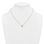 14k 1 carat Certified Lab Grown Diamond VS+ F+ Round Complete Bezel Set 18 inch Necklace
