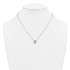 14k White Gold 2 carat Certified Lab Grown Diamond VS+ F+ Round Complete Bezel Set 18 inch Necklace