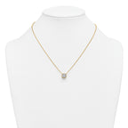 14k 2 carat Certified Lab Grown Diamond VS+ F+ Round Complete Bezel Set 18 inch Necklace