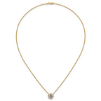 14k 2 carat Certified Lab Grown Diamond VS+ F+ Round Complete Bezel Set 18 inch Necklace