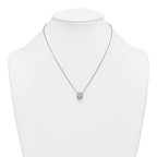 14k White Gold 2 1/2 carat Certified Lab Grown Diamond VS+ F+ Round Complete Bezel Set 18 inch Necklace