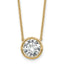 14k 3ct Certified Lab Grown Diamond VS+ F+ Bezel Set Pendant