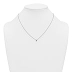 14k White Gold 1/4 carat Lab Grown Diamond VS/SI+ G+ Round Complete Four Prong 18 inch Solitaire Necklace