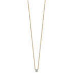 14k 1/4 carat Lab Grown Diamond VS+ F+ Round Complete Four Prong 18 inch Solitaire Necklace