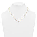 14k 1/2 carat Lab Grown Diamond VS+ F+ Round Complete Four Prong 18 inch Solitaire Necklace