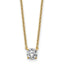 14ky 1/2ct Lab Grown Dia VS+ F+ Round Comp 4 Prong 18in Solitaire Necklace