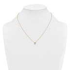 14k 3/4 carat Lab Grown Diamond VS+ F+ Round Complete Four Prong 18 inch Solitaire Necklace