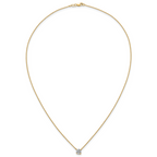 14k 3/4 carat Lab Grown Diamond VS+ F+ Round Complete Four Prong 18 inch Solitaire Necklace