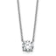14k White Gold 1 carat Certified Lab Grown Diamond VS/SI+ G+ Round Complete Four Prong 18 inch Solitaire Necklace