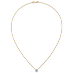 14k 1 carat Certified Lab Grown Diamond VS+ F+ Round Complete Four Prong 18 inch Solitaire Necklace