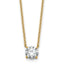 14k 1 carat Lab Grown Diamond VS+ F+ Round Complete Four Prong 18 inch Solitaire Necklace