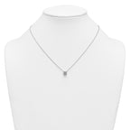 14k White Gold 1 1/2 carat Lab Grown Diamond VS/SI+ G+ Round Complete Four Prong 18 inch Solitaire Necklace