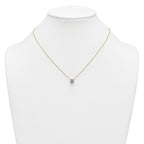 14k 1 1/2 carat Lab Grown Diamond VS+ F+ Round Complete Four Prong 18 inch Solitaire Necklace