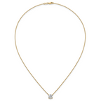 14k 1 1/2 carat Certified Lab Grown Diamond VS+ F+ Round Complete Four Prong 18 inch Solitaire Necklace