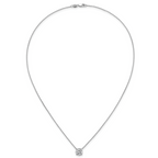 14k White Gold 2 carat Certified Lab Grown Diamond VS/SI+ G+ Round Complete Four Prong 18 inch Solitaire Necklace