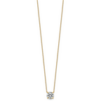 14k 2 carat Certified Lab Grown Diamond VS+ F+ Round Complete Four Prong 18 inch Solitaire Necklace
